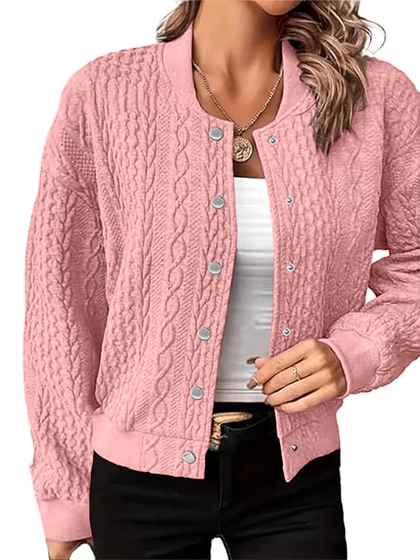 Women's Cardigan Fashion Button Coat Jacket